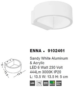 Aplica perete LED design modern ambiental ENNA NVL-9102461