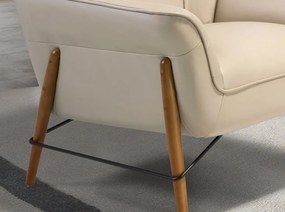 Fotoliu design LUX cu tapiterie din piele Sand