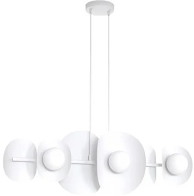 Candelabru pe cablu ELEMENTI 6xG9/8W/230V alb