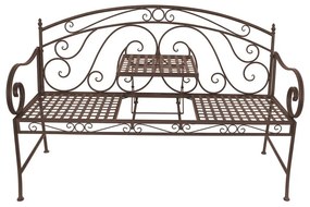 Bancă de grădină maro din metal Saket – Garden Pleasure