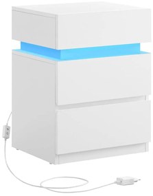 Noptieră SMARTIE cu iluminare, albă