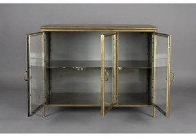 Vitrină aurie din metal 100x80x38,5 cm Gertlush – Dutchbone