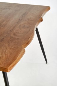 Masa Larson stejar natur/negru - L120xl80xh77 cm