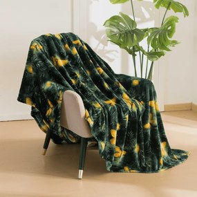 Patura microplus YELLOW BUTTERFLY, verde inchis Dimensiune: 160 x 200 cm