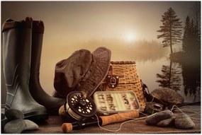 Tablou - Natura moartă, pescuit (90x60 cm)