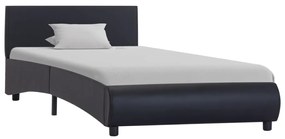 285451 vidaXL Cadru de pat, negru, 100 x 200 cm, piele ecologică