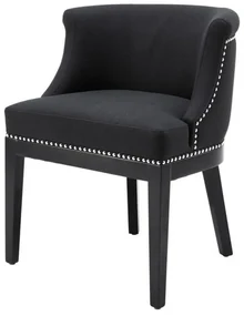 Scaun elegant design LUX, tapiterie tesatura panama Boca Grande negru 110747 HZ