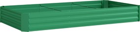 Outsunny Jardiniere de exterior, cadru galvanizat pentru cultivare cu margine de siguranță și fund deschis 240 x 120 x 30 cm verde | Aosom Romania