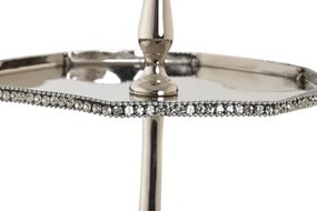 Suport argintiu din aluminiu cu 3 nivele, 28×28×47 cm, „Silver"