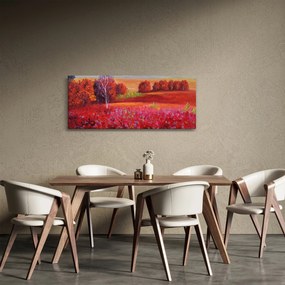 Tablou - Peisaj roșu (120x50 cm)