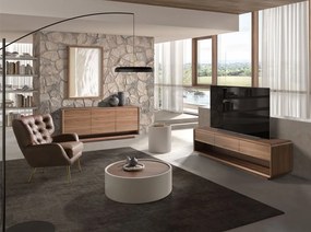 Comoda design LUX cu 3 usi Walnut