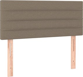 vidaXL Tăblie de pat, gri taupe, 90x5x78/88 cm, textil