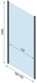 Cabina dus Rapid Swing Crom 100x80cm, Rea