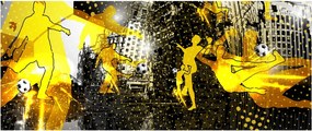 Tablou - Fotbal în marele oraș (120x50 cm)