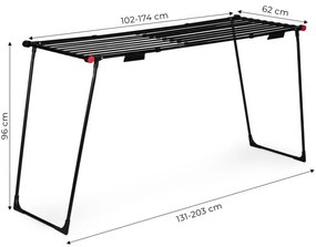 Uscător de rufe telescopic - 19 m suprafață de uscare