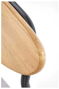 Set masă și scaune Pavia 4+1, lemn natural / gri