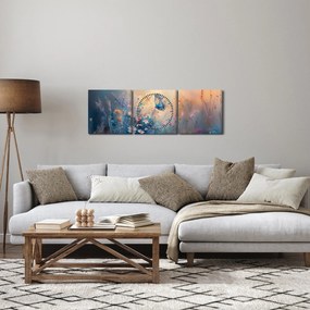 Tablou - Pajiște cu Fluture (cu ceas) (90x30 cm)