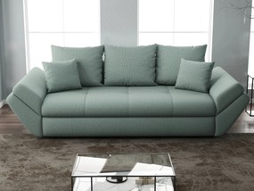 Canapea extensibilă dumonde cu ladă de depozitare si sezut confortabil din spuma high-density, Loana Enjoy Mint 250x100 cm