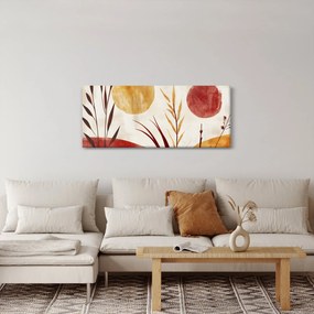 Tablou - Plante și cercuri (120x50 cm)