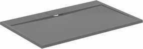 Cadita de dus dreptunghiulara Ideal Standard i.life Ultra Flat S gri asfaltic 140x90 cm