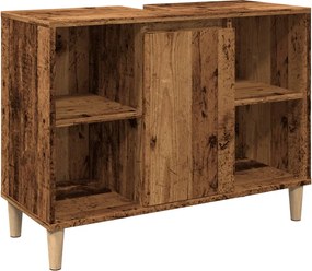 vidaXL Dulap pentru baie, lemn vechi, 80x33x60 cm, lemn prelucrat