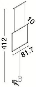 Lustra suspendata LED tip Lampadar L-80cm, DAHLIA NVL-9695501