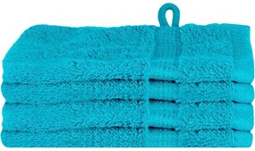 vidaXL Prosop pentru musafiri SOLUND 4 pcs Turcoaz 15 x 21 cm 550 gsm