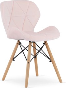 Scaun de masa Culoare roz, LAGO VELVET