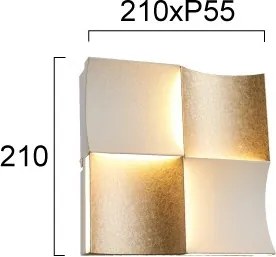 Aplică de perete LED ARIELLA LED/24W/230V aurie