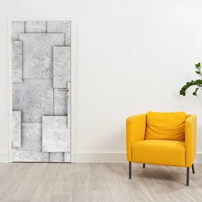 Fototapet pentru ușă - Abstract dale de beton (95x205cm)