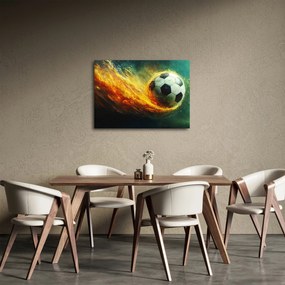 Tablou - Minge de Fotbal în Zbor (70x50 cm)