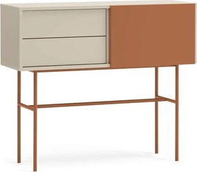 Masă consolă cărămizie-bej 35x110 cm Nube – Teulat