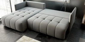 Colțar extensibil dumonde cu ladă de depozitare si sezut confortabil din spuma high-density, Malta Royal Grey 235x185 cm