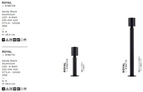 Mini Stalp LED iluminat exterior modern IP65 Royal H-29,5CM