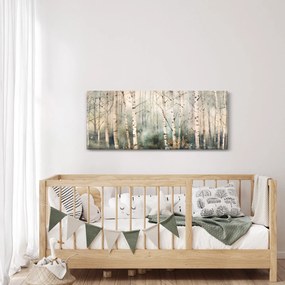 Tablou - Desenarea unui model de pădure (120x50 cm)