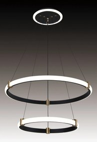 Lustra LED 3736-4+6 BK – 70W, Design Modern, cu Telecomandă și Lumină Reglabilă