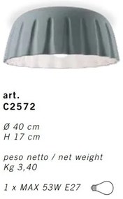 Plafoniera design italian realizat manual din ceramica MADAME GRES Small