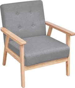 vidaXL Fotoliu, gri deschis, material textil