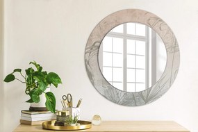 Oglinda rotunda imprimata Flori tropicale