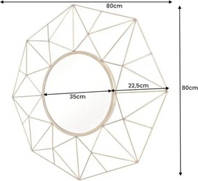 Oglinda de perete decorativa Diamond 80cm, auriu A-43733 VC