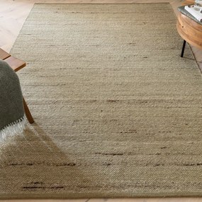 Covor kaki reversibil, țesut manual din amestesc de lână 120x170 cm Birkdale Pistachio – Asiatic Carpets