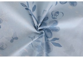 Lenjerie de pat albastru-deschis din bumbac ranforcé pentru pat de o persoană 140x200 cm Elena – Mijolnir