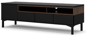 Comodă TV neagră 156x48x48 cm Roomers – Tvilum