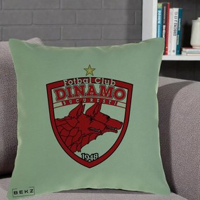 Perna Personalizata FC Dinamo Bucuresti 1948 Fotbal, 40x40 cm, Verde, Husa Detasabila, Perna Inclusa, BEKZ®