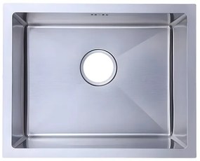 Chiuveta Bucatarie Profesionala , Incorporata in blat, Inox,HM INOX SATIN, 75X45 CM