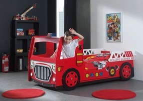 Set CARBED format din Pat copiiul NEW FIRE TRUCK și SALTEA PAT COPIIua asortată.