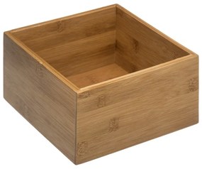 Organizator din bambus pentru cosmetice, 18 x 18 cm