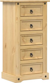 vidaXL Noptieră Corona, 53x39x103 cm, lemn masiv de pin
