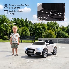 HOMCOM Masina Electrica pentru Copii AUDI TT, Auto Electrica