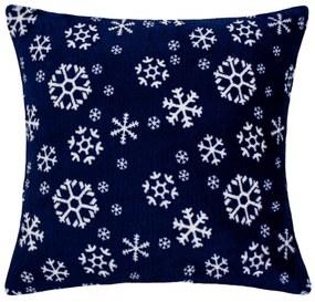 Domarex Față de pernă decorativă Snowflakes navy,40 x 40 cm